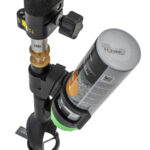 Sitestamp met markeerspray voor maatvoering